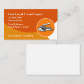 Trend Mutiger Moderner Reiseagent oder Experte Visitenkarte (Vorne/Hinten)