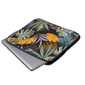 Trend nahtlos tropisches Muster mit hellen Blätter Laptopschutzhülle (Vorne Knopf)