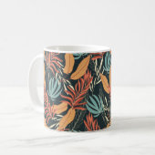 Trend nahtlos tropisches Muster mit hellgelb Kaffeetasse (Vorderseite Links)