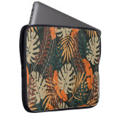 Trend nahtlos tropisches Muster mit hellorangefarb Laptopschutzhülle (Vorne Rechts)