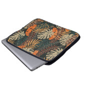 Trend nahtlos tropisches Muster mit hellorangefarb Laptopschutzhülle (Vorne Knopf)