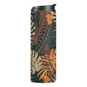 Trend nahtlos tropisches Muster mit hellorangefarb Thermosbecher (Nach links gedreht)