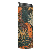 Trend nahtlos tropisches Muster mit hellorangefarb Thermosbecher (Nach rechts gedreht)