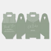 Trend Sage Green Baby Shower Script Geschenkschachtel (Ungeklappt)