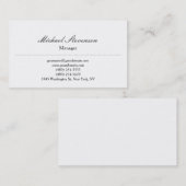 Trend Schlicht Classic White Standard Business Car Visitenkarte (Vorne/Hinten)