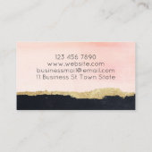 Trend Schwarz Rosa Handgefertigte Badebombe Seife Visitenkarte (Rückseite)