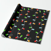 Trend Schwarze Weihnachtsbeleuchtung Geschenkpapier (Ungerollt)