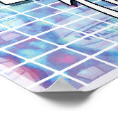 Trend Setter Blue Volleyball Poster (Ecke)