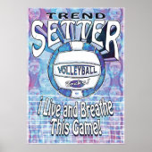 Trend Setter Blue Volleyball Poster (Vorne)
