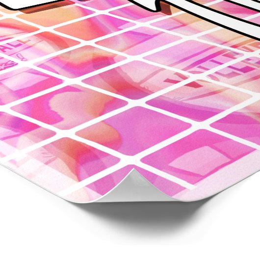 Trend Setter Pink Volleyball Poster (Ecke)