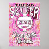 Trend Setter Pink Volleyball Poster (Vorne)