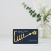 Trend-Share-Grafik-Rahmen nach oben Visitenkarte (Stehend Vorderseite)