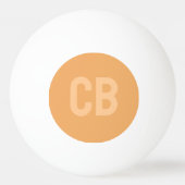Trend Soft Orange Monogram Pong Ball Tischtennisball (Rückseite)