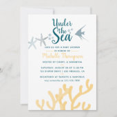 Trend unter Meeresthema Babydusche Einladung (Vorderseite)