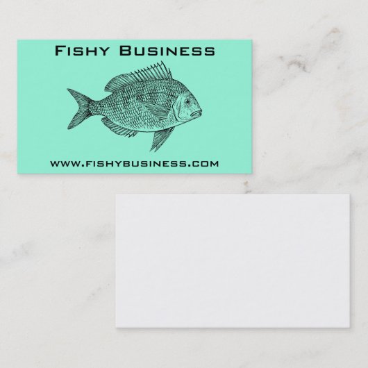 Trend von Fischereiunternehmen Visitenkarte (Vorne/Hinten)