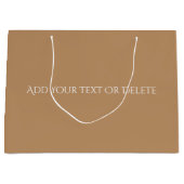 Trend - warme Beige Farbe - Solid Große Geschenktüte (Vorderseite)