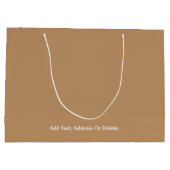 Trend - warme Beige Farbe - Solid Große Geschenktüte (Rückseite)