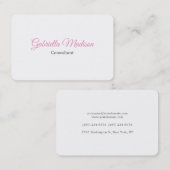 Trend White Creative Schlicht Einzigartig Stilvoll Visitenkarte (Vorne/Hinten)