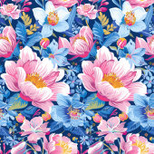 Trendbaby Blue und Hot Pink individuelle Name Gesc Mittlere Geschenktüte