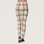 Trendbeige Rosa Rosa Goldgold Thompson Tartan Leggings (Rückseite)