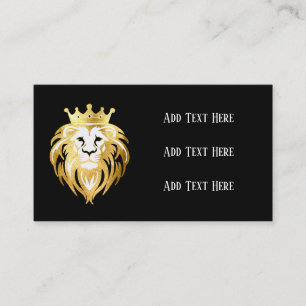 TrendBlack and Imitate Gold Lion Head Logo Visitenkarte