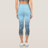 TrendBlack & Blue Glitzer Ombre Leopard Print to Capri Leggings (Rückseite)