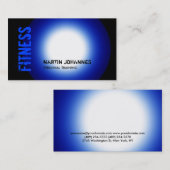 TrendBlack Blue White Light Business Card Visitenkarte (Vorne/Hinten)