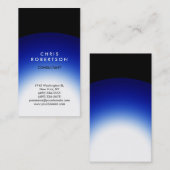 TrendBlack Blue White Light Business Card Visitenkarte (Vorne/Hinten)