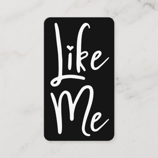 TrendBlack Brush Script wie ich Social Media Visitenkarte (Vorderseite)