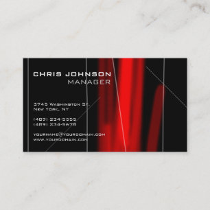 TrendBlack Red Charming Manager Business Card Visitenkarte