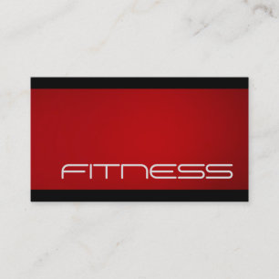 TrendBlack Red Fitness Sport Business Card Visitenkarte