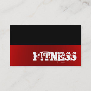 TrendBlack Red Fitness Sport Business Card Visitenkarte