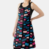 Trendblau und rosa Stadtnacht Cooles Zuhause-Muste Schürze (InSitu)