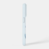 Trendblauer Bow Personalisiert mit Name Monogram iPhone Hülle (Rechte Seite)
