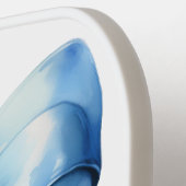 Trendblauer Bow Personalisiert mit Name Monogram Pickleball Schläger (Linke Seite)