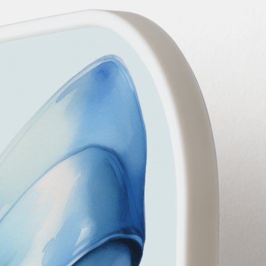 Trendblauer Bow Personalisiert mit Name Monogram Pickleball Schläger (Linke Seite)