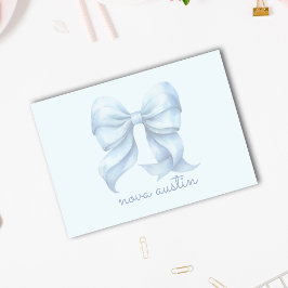 Trendblauer Bow Personalisiert mit Name Monogram Post-it Klebezettel