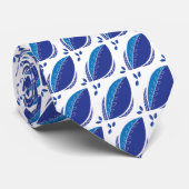 Trendblue Abstrakt Leaf Pattern Krawatte (Gerollt)