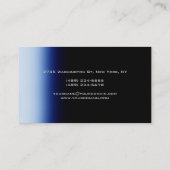TrendBlue Black Monogram Business Card Visitenkarte (Rückseite)