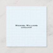 TrendBlue Karos Moderne Minimalistische Berufliche Quadratische Visitenkarte (Vorderseite)