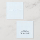 TrendBlue Karos Moderne Minimalistische Berufliche Quadratische Visitenkarte (Vorne/Hinten)