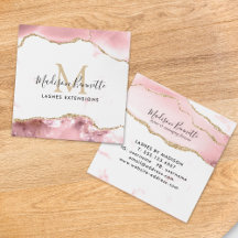 Trendblush Pink Gold Glitzer Agate Monogram