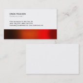 Trendbraune, rot-orange weiße Visitenkarte (Vorne/Hinten)