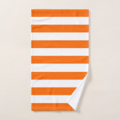 Trendbright Summer Hot Orange Stripes Badhandtuch Set (Handtuch)