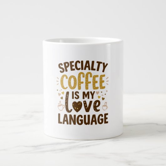 Trendcoffee Lover Quote Jumbo-Tasse (Vorderseite)