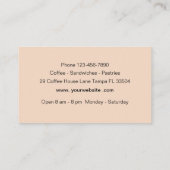 Trendcoffee Shop Visitenkarte (Rückseite)