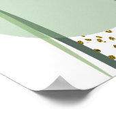 TrendCooles Green Gold Modernes Abstraktes Poster (Ecke)