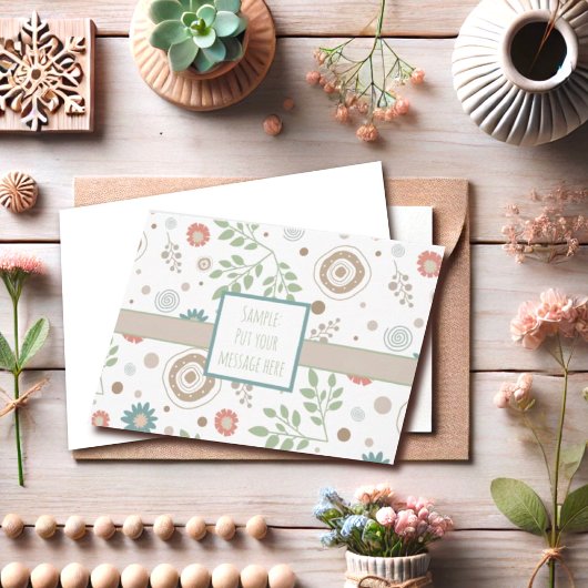 TrendCustom Modern Inspirivity Floral Notecard Karte