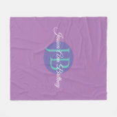 Trenddesign Personalisieren von Name und Monogramm Fleecedecke (Vorderseite (Horizontal))