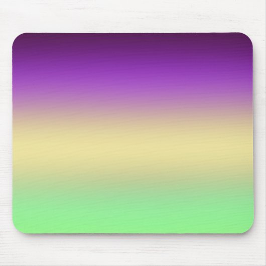 Trenddunkelgelber, lila, hellgelber Farbverlauf Mousepad (Vorne)